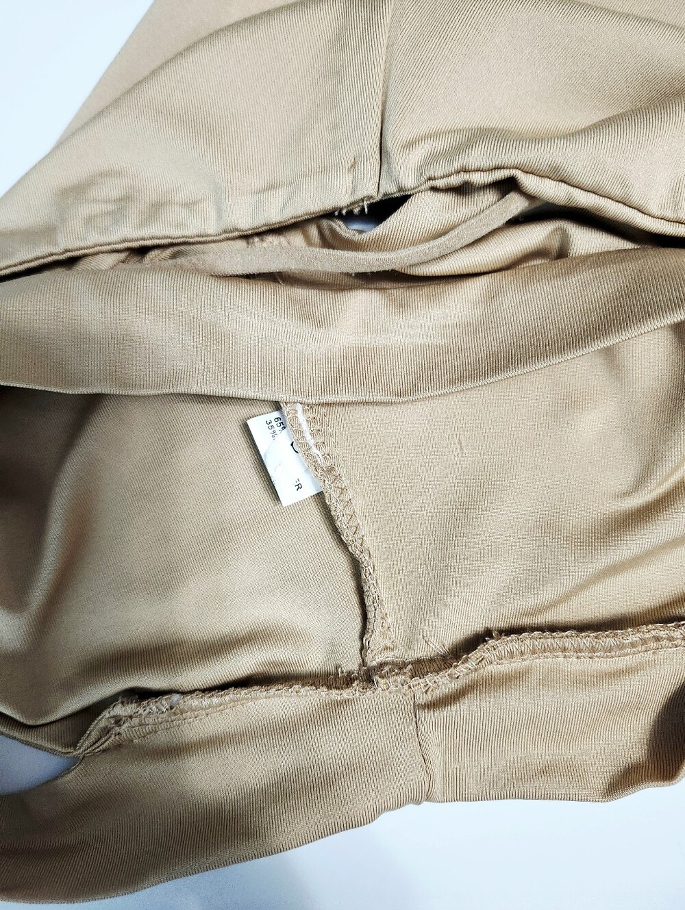 Asymmetrical Beige Crop Bralette Top size S - Picture 6 of 7